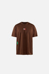 Short Sleeve Boxy Training Tee, Espresso Flame