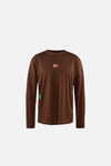 Long Sleeve Boxy Training Tee, Espresso Flame