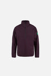 Half-Zip Nylon Windbreaker, Blackberry
