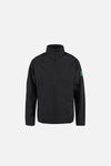 Half-Zip Nylon Windbreaker, Black