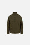 Half-Zip Nylon Windbreaker, Moss
