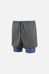 Ultralight Nylon Trail Shorts, Graphite/Race Blue