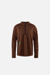Quarter Zip Training Long Sleeve, Espresso/Black