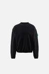 Reverse Brushed Crewneck Fleece, Black