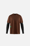 Boxy Compression Training Tee, Espresso/Black