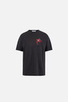 California Cotton Tee, Run With Heart Vintage Black