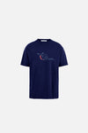 California Cotton Tee, Snail Navy