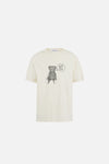 California Cotton Tee, Teddy Vintage White