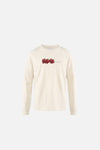 California Cotton Long Sleeve Tee, CFIP Flowers Vintage White