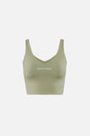 Twin Layer Long Line Bra, Ash