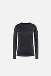 Merino Long Sleeve Fitted Tee, Dark Heather