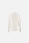 Paneled Long Sleeve Mock Tee, Lunar White