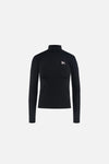 Paneled Long Sleeve Tee, Black