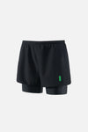 2-in-1 Trail Shorts, Black