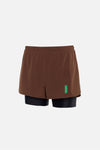 2-in-1 Trail Shorts, Espresso/Black