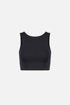 High Neck Interlock Bra, Black