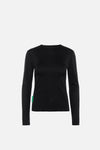 Paneled Long Sleeve T-Shirt, Black