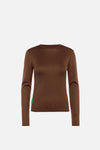 Paneled Long Sleeve T-Shirt, Espresso